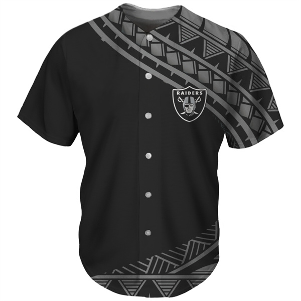 Men's Las Vegas Raiders Black Baseball Jersey